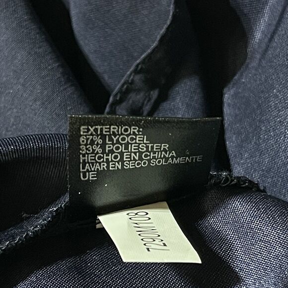 Antonio Melani SZ 8 Shiloh Shirt Dress Bell Sleeve Button-Up Cold Shoulder Blue - Picture 9 of 9